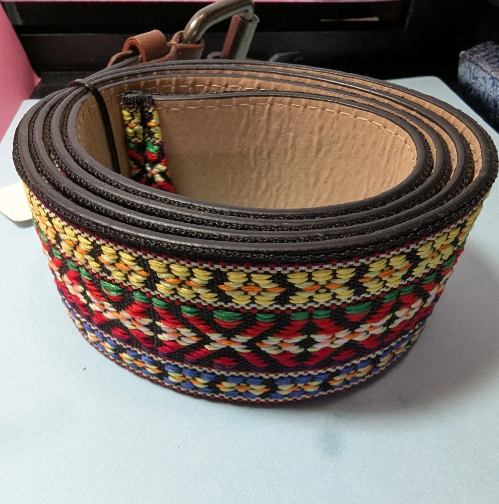 Unisex Belt S 36 inches Long Colorful Tapestry Tribal In Multi Colors